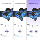eXtremeRate WHOLE TACTILE Clicky Kit for PS4 Controller Shoulder Face Dpad Buttons, Custom Flashshot Button Stop Flex Cable, Mouse Click Kit for PS4 Controller CUH-ZCT2 JDM-040/050/055 - P4MD003