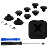 eXtremeRate EDGE Sticks Swappable Thumbsticks for PS5 Controller, Custom Black Replacement Interchangeable Analog Stick Joystick for PS5, for PS4 All Model Controllers Universal - WITHOUT Controller - P5J201