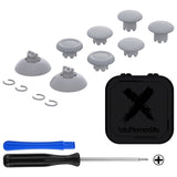 eXtremeRate EDGE Sticks Swappable Thumbsticks for PS5 Controller, Custom New Hope Gray Replacement Interchangeable Analog Stick Joystick for PS5, for PS4 All Model Controllers Universal - WITHOUT Controller - P5J204