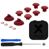 eXtremeRate EDGE Sticks Swappable Thumbsticks for PS5 Controller, Custom Carmine Red Replacement Interchangeable Analog Stick Joystick for PS5, for PS4 All Model Controllers Universal - WITHOUT Controller - P5J205