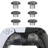 eXtremeRate EDGE Sticks Swappable Thumbsticks for PS5 & PS5 Edge & PS4 All Model Controllers - Clear Black - P5J208