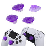 eXtremeRate EDGE Sticks Swappable Thumbsticks for PS5 Controller, Custom Clear Atomic Purple Replacement Interchangeable Analog Stick Joystick for PS5, for PS4 All Model Controllers Universal - WITHOUT Controller - P5J209
