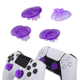 eXtremeRate EDGE Sticks Swappable Thumbsticks for PS5 Controller, Custom Clear Atomic Purple Replacement Interchangeable Analog Stick Joystick for PS5, for PS4 All Model Controllers Universal - WITHOUT Controller - P5J209