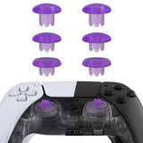 eXtremeRate EDGE Sticks Swappable Thumbsticks for PS5 & PS5 Edge & PS4 All Model Controllers - Clear Atomic Purple - P5J209