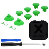 eXtremeRate EDGE Sticks Swappable Thumbsticks for PS5 Controller, Custom Green Replacement Interchangeable Analog Stick Joystick for PS5, for PS4 All Model Controllers Universal - WITHOUT Controller - P5J211