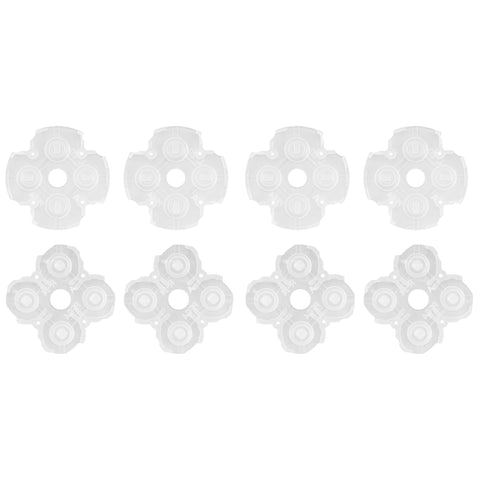 eXtremeRate 8 pcs Replacement Silicone Rubber ABXY & Dpad Button Pads for eXtremeRate Face Clicky Kit Compatible with PS5 Controller BDM-010/020/030/040/050 - PFGZ238