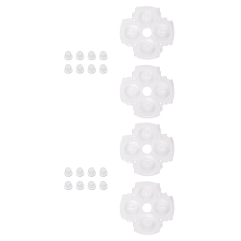 eXtremeRate 20 pcs Replacement Silicone Rubber ABXY & Dpad Button Pads for eXtremeRate Face Clicky Kit Compatible with PS5 Controller BDM-010/020/030/040/050 - PFGZ239