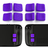PlayVital Mix Version Back Button Enhancement Set for Steam Deck LCD, Grip Improvement Button Protection Kit for Steam Deck OLED - Streamlined & Studded Design - Purple - PGSDM012
