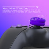PlayVital Thumbs Cushion Caps Thumb Grips for ps5, for ps4, Thumbstick Grip Cover for Xbox Series X/S, Thumb Grip Caps for Xbox One, Elite Series 2, for Switch Pro Controller - Purple- PJM3025