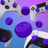 PlayVital Thumbs Cushion Caps Thumb Grips for ps5, for ps4, Thumbstick Grip Cover for Xbox Series X/S, Thumb Grip Caps for Xbox One, Elite Series 2, for Switch Pro Controller - Purple- PJM3025