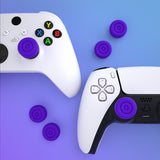 PlayVital Thumbs Cushion Caps Thumb Grips for ps5, for ps4, Thumbstick Grip Cover for Xbox Series X/S, Thumb Grip Caps for Xbox One, Elite Series 2, for Switch Pro Controller - Purple- PJM3025