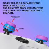 PlayVital Thumbs Pro HURRICANE Thumbstick Extender for Xbox Core Controller, for Xbox Series X/S Controller, Joystick Caps for Xbox One Controller - 2 High Raise & 2 Mid Raise Dome - Orchid Purple & Heaven Blue - PJM5008