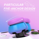 PlayVital Thumbs Pro HURRICANE Thumbstick Extender for Xbox Core Controller, for Xbox Series X/S Controller, Joystick Caps for Xbox One Controller - 2 High Raise & 2 Mid Raise Dome - Orchid Purple & Heaven Blue - PJM5008