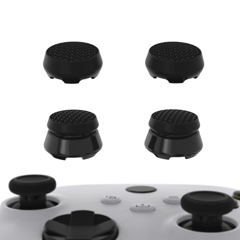 PlayVital Thumbs Pro ARMOR Thumbstick Extender for Xbox Core Controller, for Xbox Series X/S Controller, Joystick Caps Grip for Xbox One Controller - 2 High Raise and 2 Mid Raise Dome - Black - PJM5009