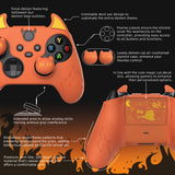 PlayVital Cute Demon Silicone Cover with Thumb Grip Caps for Xbox Series X/S Controller & Xbox Core Wireless Controller - Burnt Orange - PUKX3P004