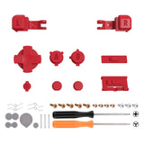 eXtremeRate Passion Red Custom Full Set Buttons for Gameboy Advance SP, Replacement A B L R Button Power On Off Volume Button D-pad Key for GBA SP Console - Console NOT Included - ASPJ212