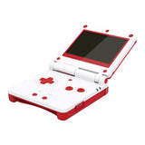 eXtremeRate IPS Ready Upgraded Passion Red & White Soft Touch Custom Replacement Housing Shell for Gameboy Advance SP GBA SP – Compatible with Both IPS & Standard LCD – Console & Screen NOT Included - ASPP3006