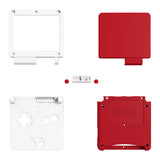 eXtremeRate IPS Ready Upgraded Passion Red & White Soft Touch Custom Replacement Housing Shell for Gameboy Advance SP GBA SP – Compatible with Both IPS & Standard LCD – Console & Screen NOT Included - ASPP3006