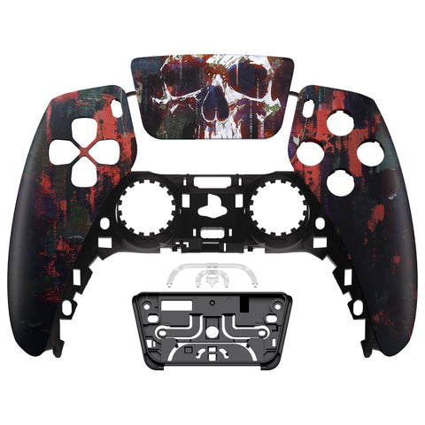 eXtremeRate Phantom Skull Front Housing Shell Compatible with ps5 Controller BDM-010/020/030/040/050, DIY Replacement Shell Custom Touch Pad Cover Compatible with ps5 Controller - ZPFT1104G3