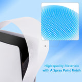 PlayVital Dust Filter 12 in-1 for PS5 Slim Console Disc & Digital Dust Cover Kit with Anti-Dust Cover Net & Silicone Plugs - White -WQLPFM002