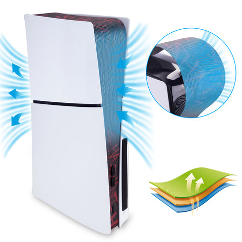 PlayVital Dust Filter 12 in-1 for PS5 Slim Console Disc & Digital Dust Cover Kit with Anti-Dust Cover Net & Silicone Plugs - Clown Hahaha - WQLPFV005