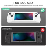 PlayVital 2 Pack White Border 7 inch Transparent HD Clear Protector Film, Tempered Glass Screen Protector for ROG Ally X 2024 & ROG Ally 2023 [Anti-Scratch, Anti-Fingerprint, Ultra-Thin] - EBLRG001