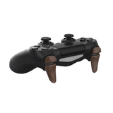 PlayVital 2 Pair Wood Grain Shoulder Buttons Extension Triggers for PS4 All Model Controller, Game Improvement Adjusters for PS4 Controller, Bumper Trigger Extenders for PS4 Slim Pro Controller - P4PJ005