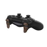PlayVital 2 Pair Wood Grain Shoulder Buttons Extension Triggers for PS4 All Model Controller, Game Improvement Adjusters for PS4 Controller, Bumper Trigger Extenders for PS4 Slim Pro Controller - P4PJ005