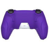 PlayVital 2 Set Futuristic CyberMech Design Silicone Case with Thumb Grips for PS5 Wireless Controller, Compatible with PS5 Official Charging Dock - Purple - CHXPFP010