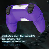 PlayVital 2 Set Runes Edition Silicone Cover Skin for PS5 Controller with Thumb Grips & Touchpad Skin & D-pad Area Sticker, Compatible with PS5 Charging Dock - Purple - FVEPFP007