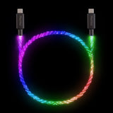 PlayVital 3.28FT Illuminated Charging Cable for ps5 for ps5 Edge Controller, Type C to C Charging Cord for Gamepad, Universal LED Light Up Data Cord for Xbox Core/Elite Series 2/Switch Pro Controller - PFLED15