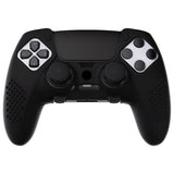 PlayVital 3D Studded Edition Anti-Slip Silicone Cover Case for ps5 Edge Controller, Soft Rubber Protector Skin for ps5 Edge Wireless Controller with 6 Thumb Grip Caps - Black - ETPFP001