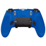 PlayVital 3D Studded Edition Anti-Slip Silicone Cover Case for ps5 Edge Controller, Soft Rubber Protector Skin for ps5 Edge Wireless Controller with 6 Thumb Grip Caps - Blue - ETPFP009