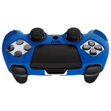 PlayVital 3D Studded Edition Anti-Slip Silicone Cover Case for ps5 Edge Controller, Soft Rubber Protector Skin for ps5 Edge Wireless Controller with 6 Thumb Grip Caps - Blue - ETPFP009