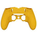 PlayVital 3D Studded Edition Anti-Slip Silicone Cover Case for ps5 Edge Controller, Soft Rubber Protector Skin for ps5 Edge Wireless Controller with 6 Thumb Grip Caps - Caution Yellow - ETPFP014