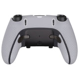 PlayVital 3D Studded Edition Anti-Slip Silicone Cover Case for ps5 Edge Controller, Soft Rubber Protector Skin for ps5 Edge Wireless Controller with 6 Thumb Grip Caps - Clear White - ETPFP003