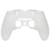 PlayVital 3D Studded Edition Anti-Slip Silicone Cover Case for ps5 Edge Controller, Soft Rubber Protector Skin for ps5 Edge Wireless Controller with 6 Thumb Grip Caps - Glow in Dark - Green - ETPFP007