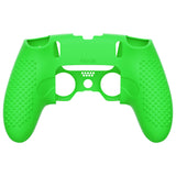 PlayVital 3D Studded Edition Anti-Slip Silicone Cover Case for ps5 Edge Controller, Soft Rubber Protector Skin for ps5 Edge Wireless Controller with 6 Thumb Grip Caps - Green - ETPFP012