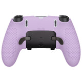 PlayVital 3D Studded Edition Anti-Slip Silicone Cover Case for ps5 Edge Controller, Soft Rubber Protector Skin for ps5 Edge Wireless Controller with 6 Thumb Grip Caps - Mauve Purple - ETPFP011