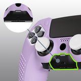 PlayVital 3D Studded Edition Anti-Slip Silicone Cover Case for ps5 Edge Controller, Soft Rubber Protector Skin for ps5 Edge Wireless Controller with 6 Thumb Grip Caps - Mauve Purple - ETPFP011