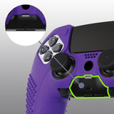 PlayVital 3D Studded Edition Anti-Slip Silicone Cover Case for ps5 Edge Controller, Soft Rubber Protector Skin for ps5 Edge Wireless Controller with 6 Thumb Grip Caps - Purple - ETPFP010