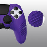 PlayVital 3D Studded Edition Anti-Slip Silicone Cover Case for ps5 Edge Controller, Soft Rubber Protector Skin for ps5 Edge Wireless Controller with 6 Thumb Grip Caps - Purple - ETPFP010