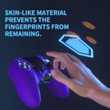 PlayVital 3D Studded Edition Anti-Slip Silicone Cover Case for ps5 Edge Controller, Soft Rubber Protector Skin for ps5 Edge Wireless Controller with 6 Thumb Grip Caps - Purple - ETPFP010