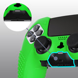 PlayVital 3D Studded Edition Anti-Slip Silicone Cover Case for ps5 Edge Controller, Soft Rubber Protector Skin for ps5 Edge Wireless Controller with 6 Thumb Grip Caps - Green - ETPFP012
