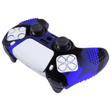 PlayVital 3D Studded Edition Anti-Slip Silicone Cover Skin for ps5 Controller, Soft Rubber Case Protector for ps5 Wireless Controller with Thumb Grip Caps - Blue & Black - TDPF023