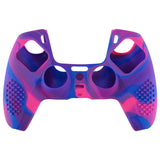 PlayVital 3D Studded Edition Anti-Slip Silicone Cover Skin for ps5 Controller, Soft Rubber Case Protector for ps5 Wireless Controller with Thumb Grip Caps - Pink & Purple & Blue - TDPF021