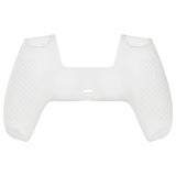 PlayVital 3D Studded Glow in Dark - Green Ergonomic Soft Controller Silicone Case Grips for PS5, Rubber Protector Skins with 6 Clear White Thumbstick Caps for PS5 Controller - TDPF027