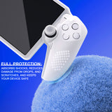 PlayVital 3D Studded Edition Anti-Slip Silicone Protective Case with Thumb Grips for PS Portal Remote Player - Clear White - CYRPFP003