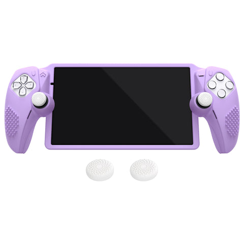 PlayVital 3D Studded Edition Anti-Slip Silicone Protective Case with Thumb Grips for PS Portal Remote Player - Mauve Purple - CYRPFP004