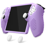 PlayVital 3D Studded Edition Anti-Slip Silicone Protective Case with Thumb Grips for PS Portal Remote Player - Mauve Purple - CYRPFP004
